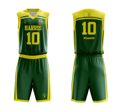 STARTING 5 Sublimated Basketball Kit Single-Sided Example 1